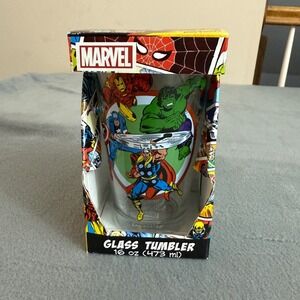 Marvel Comics Glass Tumbler 16 oz Call to Action Heroes Collection